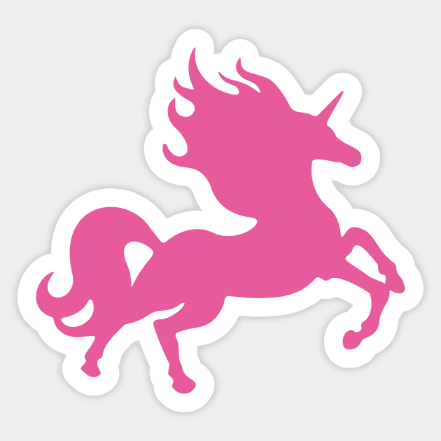 Visible Invisible Pink Unicorn - Pink Unicorn - Sticker